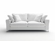 © Darcraft - Modern textile sofa on isolated white background.