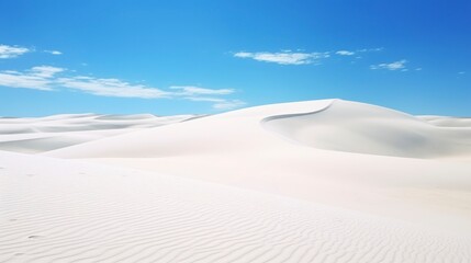 Canvas Print - Beautiful white sand dunes on a background of the blue sky