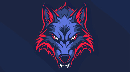  wolf vector mascot logo design with modern illustration concept style for badge, emblem and tshirt printing