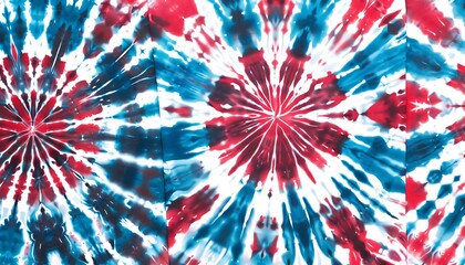 Stylish abstract tie-dye background in red, white, and blue, offering a chic and modern take on patriotic themes.