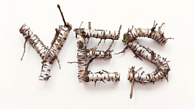 Consent and Agreement symbol created in Birch Twig Letters.