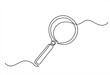 © mitay20 - Magnifying glass in continuous one line drawing. Concept of Business analysis in simple outline style. Used for logo, emblem, web banner, presentation. Doodle Vector Illustration