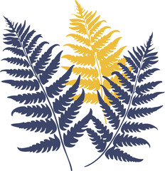 Sticker - Vector Fern Leaves Illustration - Nature and Simplicity