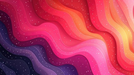 Wall Mural - Groovy Hippie 70s Background with Psychedelic Waves, Swirls, and Twirls Pattern - Retro Aesthetic Vector Texture