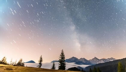 Wall Mural - starry night sky fully with the stars