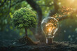 © bmf-foto.de - light bulb with green tree