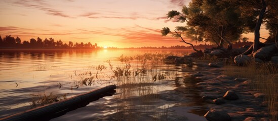 Wall Mural - Lakeside Sunset