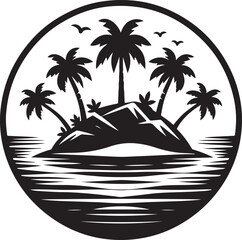 island silhouette Vector