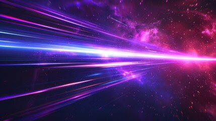 purple speed effect horizontal background. neon lights burst into the future - generativ ai