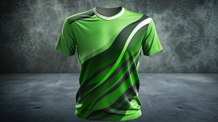 green Sleeved Shirt Design Template