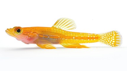 Poster - Goby Fish full body clearly photo on white background ,