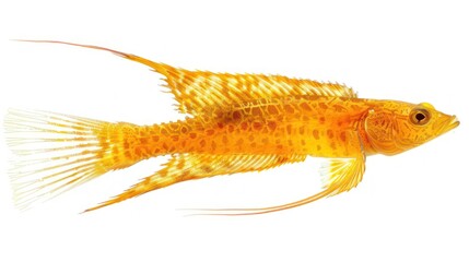 Poster - Golden Lancehead full body clearly photo on white background , 