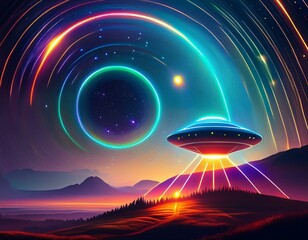 Wall Mural - Alien Signal Received from Outer Space