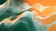 © Ziyan Yang - Retro orange green white grainy gradient background noise texture effect summer poster design seamless colors teal abstract wave pattern. Abstract modern gradient web banner