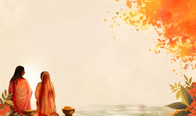 Chhath Puja copy space background