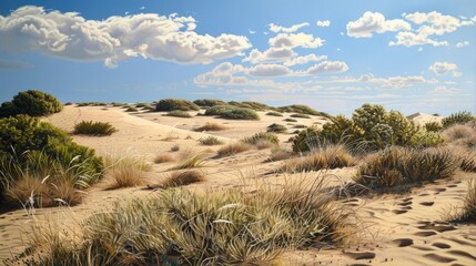 Wall Mural - Viewing Overgrown Sand Dunes