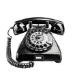 © Rossarin - Vintage black rotary dial telephone  Isolated on transparent background. Classic communication device showcasing nostalgic design and retro aesthetics.