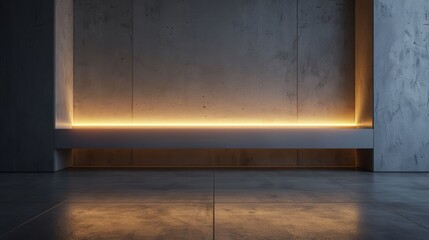 Minimalist Modern Bench With Subtle Lighting