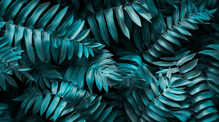 Wall Mural - background of fern leaves, generative AI