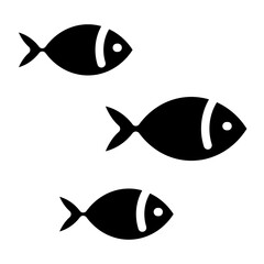 Wall Mural - schooling fish icon