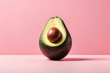 Poster - A green avocado with a brown spot on it