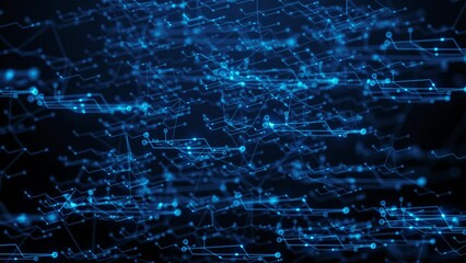 Wall Mural - artificial intelligence neural network circuits