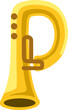 © putracetol - Trumpet Music Instrument Letter Alphabet Vector Element P