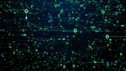 Wall Mural - neural network circuit data processing