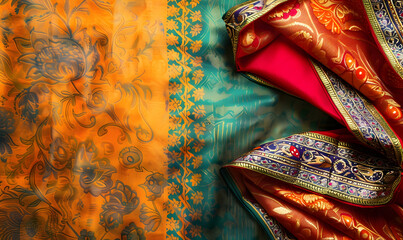 World Saree Day copy space background