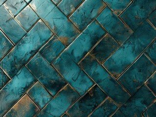 Poster - Blue Tiled Wall