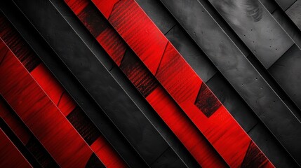 Wall Mural - A black and red striped background with a red and black pattern. The image has a bold and edgy feel to it, with the red