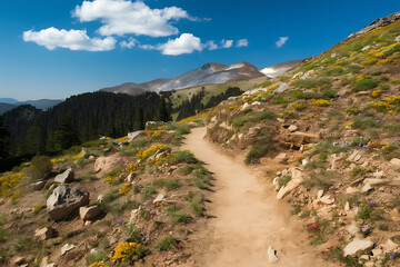 Poster - trail in the mountains