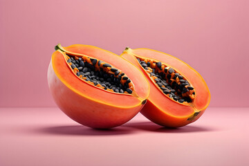 Sticker - A slice of orange with a black seed in the middle