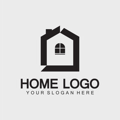 Wall Mural - Home logo icon vector illustration design template.Home and house logo design vector, logo , architecture and building, design property , stay at home estate Business logo.