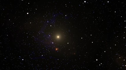 Wall Mural - shiny stars and heavy clouds 4k.