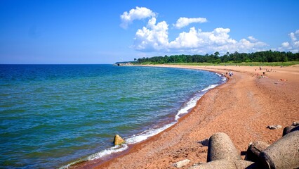 Wall Mural - Beautiful seascape on the Baltic Sea. Positive photography.