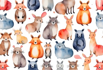 Cute animals pattern design