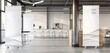 © Niazi  studio - Modern office break area adorned with wide, short roll-up banners.