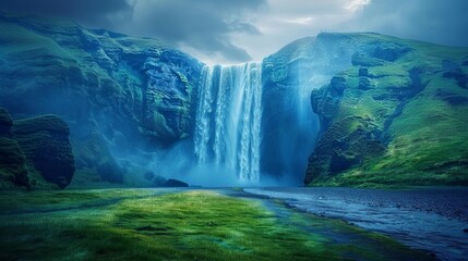 Wall Mural - Magnificent Waterfall 