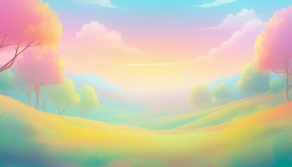 Wall Mural - Cute pastel backgrounds that come in a summer style.