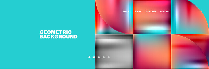 Circle triangle geometric web site page template. Vector Illustration For Wallpaper, Banner, Background, Card, Book Illustration, landing page
