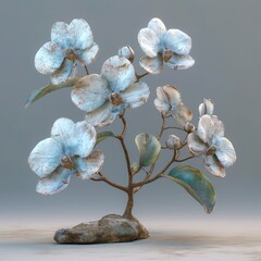 Exquisite 3D Orchid Render with Realistic Textures and High Detail in 8K HD Resolution