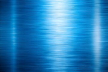 A Gleaming Brushed Blue Metallic Steel Surface