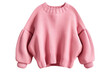 © Muhammad - Blushing Beauty: Pink Sweater Dancing on a Cloud on White or PNG Transparent Background.