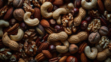 Mixed Nuts Composition: Variety and Abundance of Natural Snacks