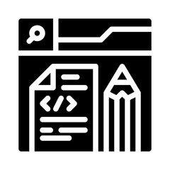 web development glyph icon
