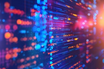 abstract background of coding software for technology, blue and violet tone