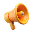 © Zhaidar - 3d icon rendering yellow megaphone speaker