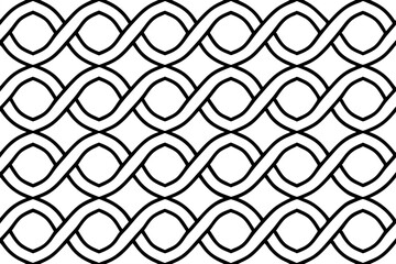 Wall Mural - Black and white seamless pattern