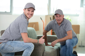 two male movers at home